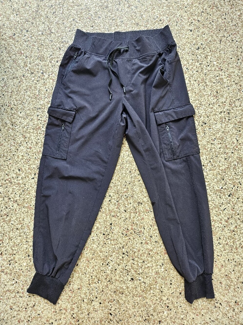 all in motion Black Cargo Jogger Track Pants with Zip Pockets S